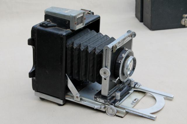 photo of vintage camera lot, B & J press camera, Kodak box cameras photo prop  #29