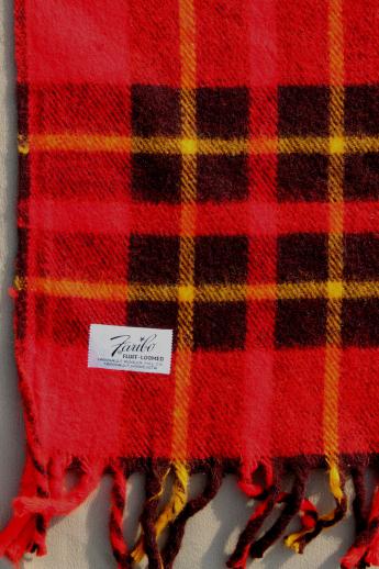 photo of vintage camp blanket lot, plaid throw blankets for camping or stadium blankets #8