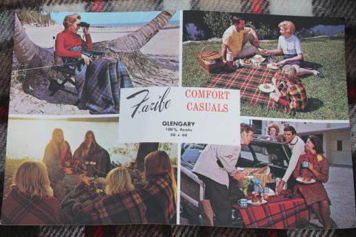 photo of vintage camp blanket lot, plaid throw blankets for camping or stadium blankets #11