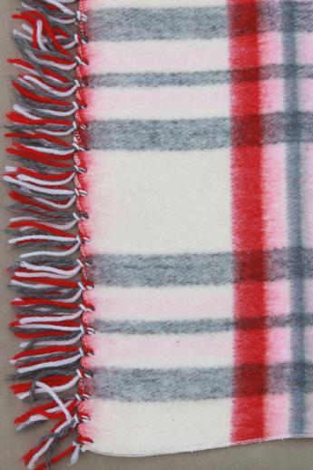 photo of vintage camp blanket lot, stack of plaid blankets for camping, stadium blankets #3