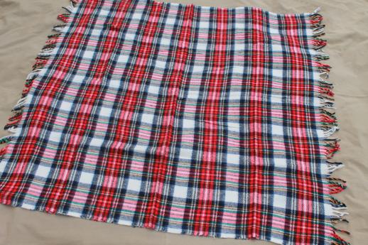 photo of vintage camp blanket lot, stack of plaid blankets for camping, stadium blankets #8