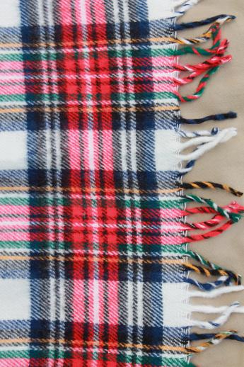 photo of vintage camp blanket lot, stack of plaid blankets for camping, stadium blankets #9