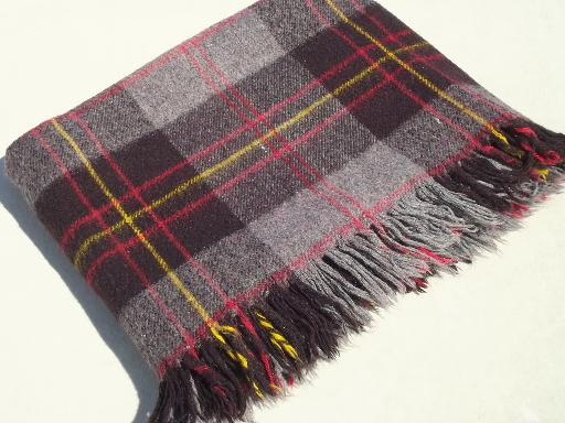 photo of vintage camp blanket, soft  cozy  plaid picnic blanket or throw #2