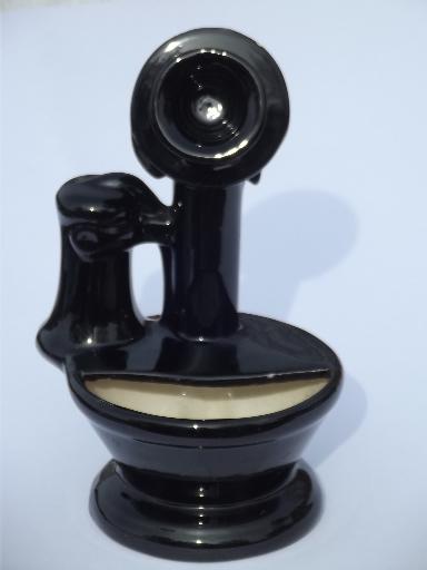 photo of vintage candlestick phone ceramic planter, 'call me' reminder for Valentine's Day! #2