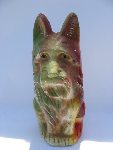 photo of vintage carnival chalkware piece, Scotty dog airbrush painted Scottie #2