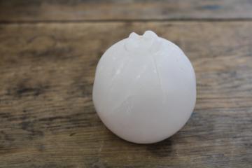 vintage carved marble stone fruit, white alabaster pomagranate shape finial