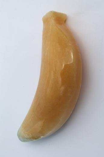 photo of vintage carved stone fruit collection, colored marble or Mexican onyx fruit #5