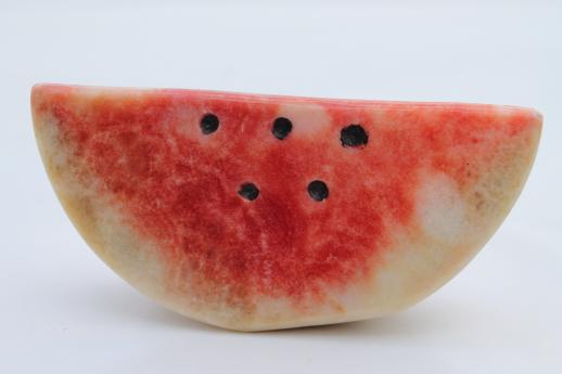 photo of vintage carved stone fruit collection, colored marble or Mexican onyx fruit #6