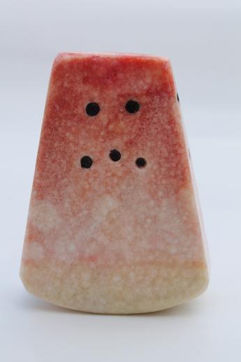 photo of vintage carved stone fruit collection, colored marble or Mexican onyx fruit #7