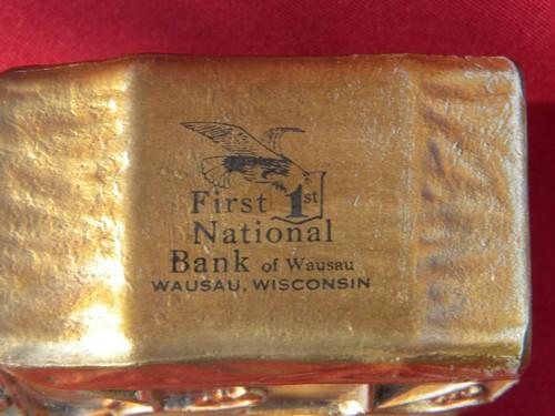 photo of vintage cast metal advertising bank early automobile Wausau, Wisconsin #3