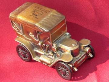 catalog photo of vintage cast metal advertising bank early automobile Wausau, Wisconsin