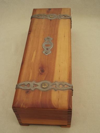 photo of vintage cedar chest  jewelry box, a tiny trunk for treasures!  #6
