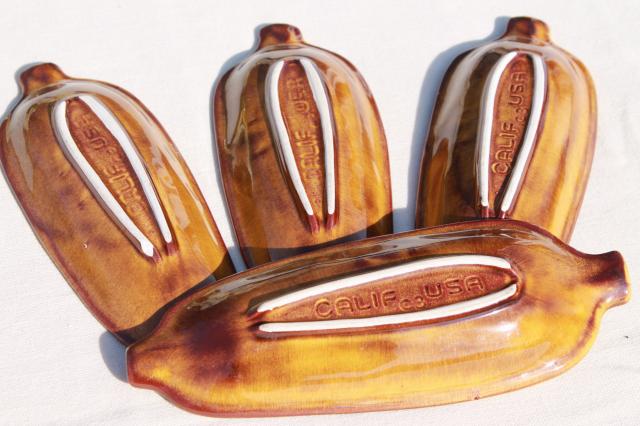 photo of vintage ceramic cornware, ears of corn on the cob dishes, butter dish & pitchers in harvest colors #8