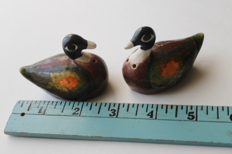 photo of vintage ceramic ducks S&P set, hand painted made in Japan collectible salt and pepper shakers  #5