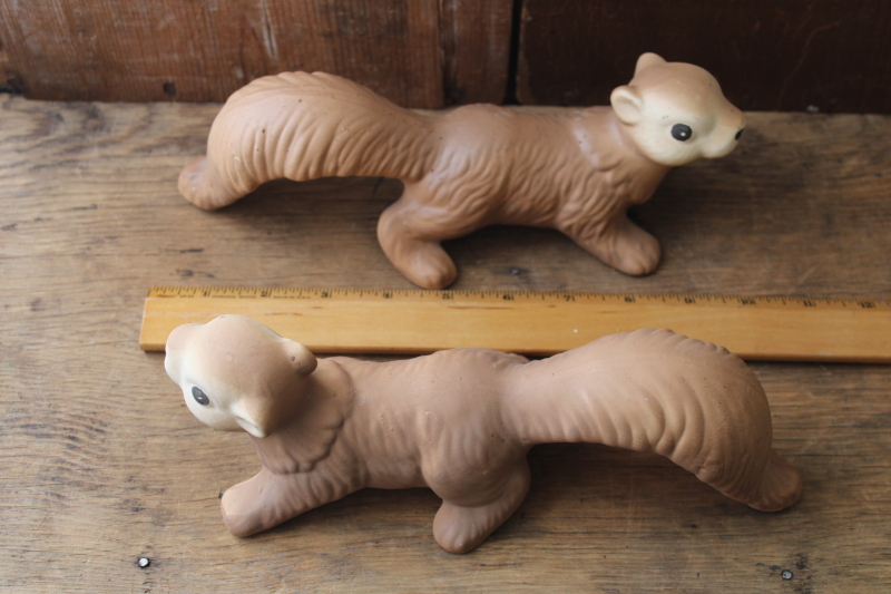 photo of vintage ceramic squirrels wall hanging climbers figurines, boho grandmacore eclectic cottage decor  #2