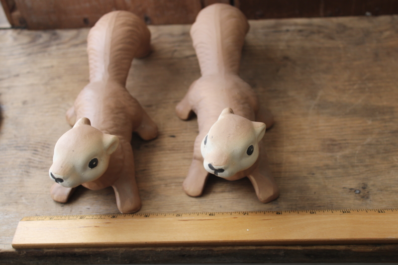 photo of vintage ceramic squirrels wall hanging climbers figurines, boho grandmacore eclectic cottage decor  #7