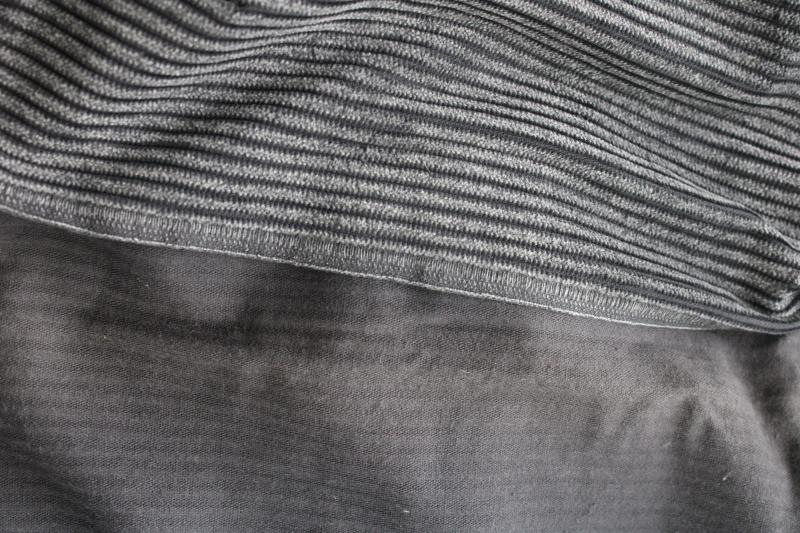 photo of vintage charcoal heather grey wide wale corduroy fabric, velvety soft, thick & plush #4