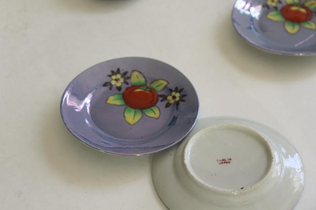 photo of vintage child's china tea set, hand painted Made in Japan porcelain doll dishes #3