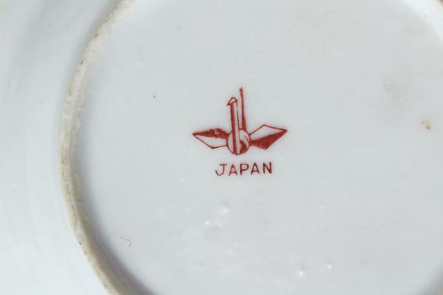 photo of vintage child's size china tea set, Japan moss rose pink roses porcelain doll dishes #3