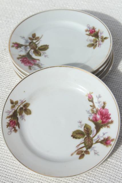 photo of vintage child's size china tea set, Japan moss rose pink roses porcelain doll dishes #11