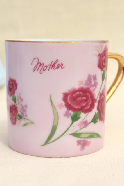 photo of vintage china Mother tea mug or coffee cup, hand painted Japan, Lefton? #1