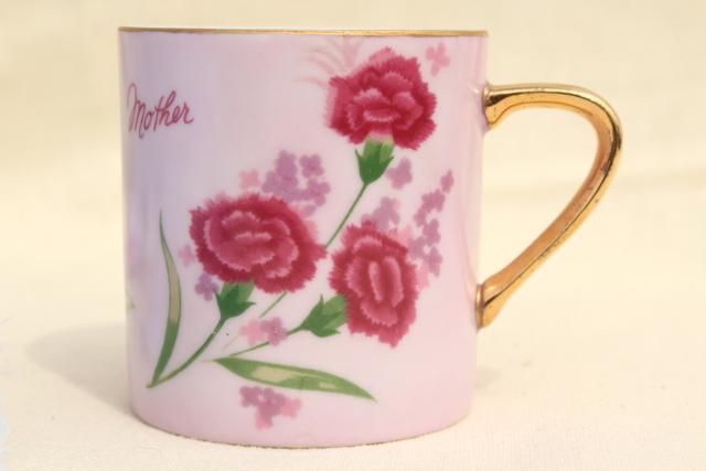 photo of vintage china Mother tea mug or coffee cup, hand painted Japan, Lefton? #2