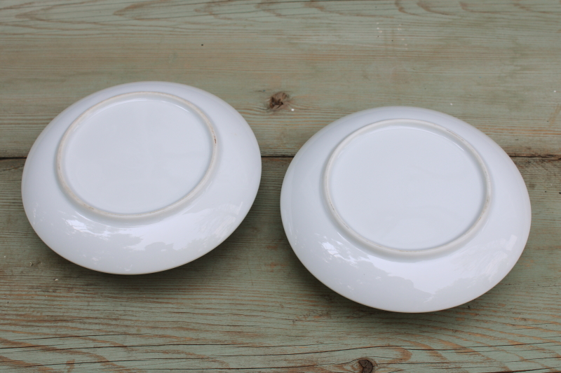 photo of vintage china candle holders, pure white porcelain finger ring chamber candlesticks pair w/ snuffers  #4