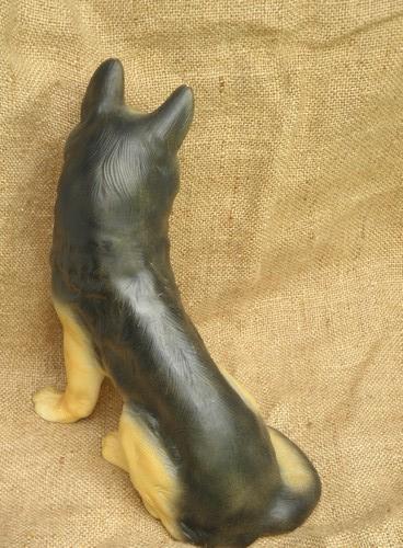 photo of vintage china figurine or fireplace dog, large German Shepherd #5