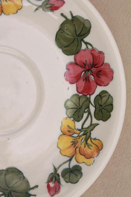 photo of vintage china w/ nasturtium flowers, henandoah Ware Paden City pottery #8