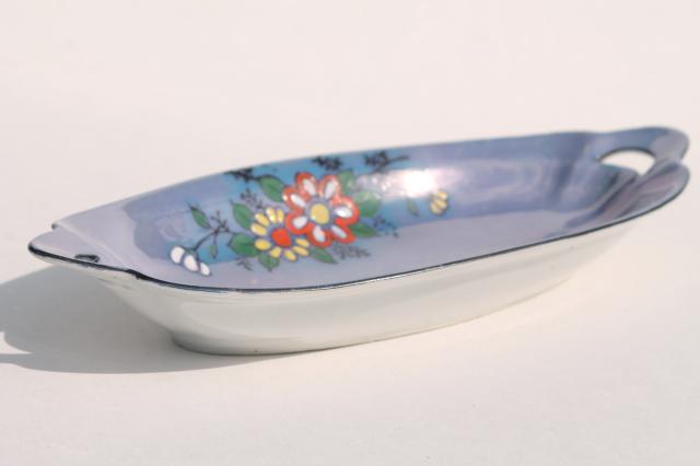 photo of vintage china nut dishes or condiment / salt dip set, hand painted porcelain, made in Japan #5