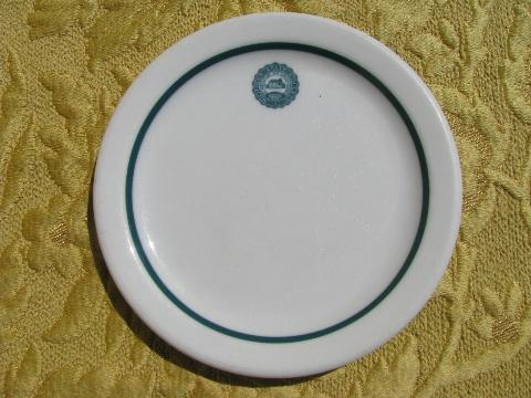 photo of vintage china plate w/ old seal of Michigan State Agricultural Collage #1