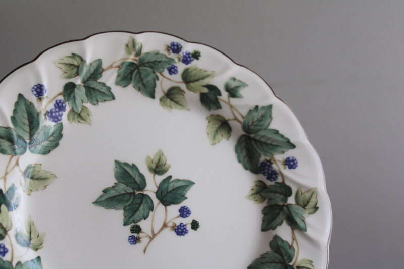 photo of vintage china salad plates Nikko Japan Wild Berry blackberries border pattern  #2