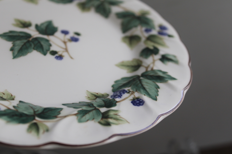 photo of vintage china salad plates Nikko Japan Wild Berry blackberries border pattern  #3