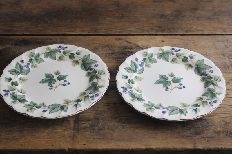 photo of vintage china salad plates Nikko Japan Wild Berry blackberries border pattern  #5