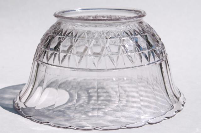 photo of vintage clear glass lampshade, replacement shade for antique lamp or hanging light #4