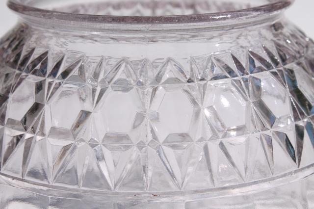photo of vintage clear glass lampshade, replacement shade for antique lamp or hanging light #5