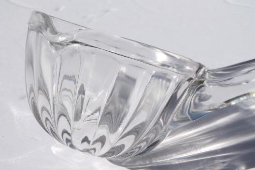 photo of vintage clear glass punch bowl ladle, National pattern Jeannette depression glass #5