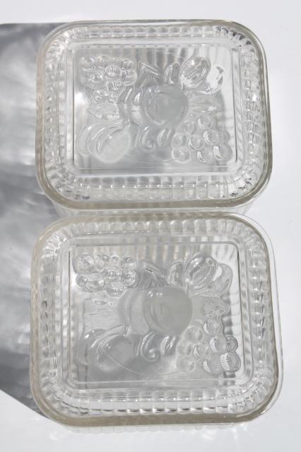 photo of vintage clear glass refrigerator boxes, over proof dishes for leftovers & make ahead meals #5