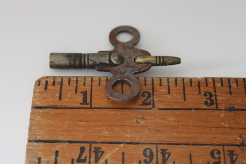 photo of vintage clock key, large key for winding mechanical clocks  #1