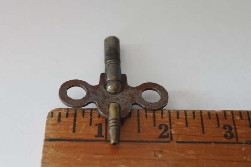 photo of vintage clock key, large key for winding mechanical clocks  #3