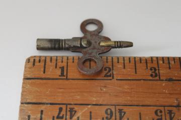 vintage clock key, large key for winding mechanical clocks 