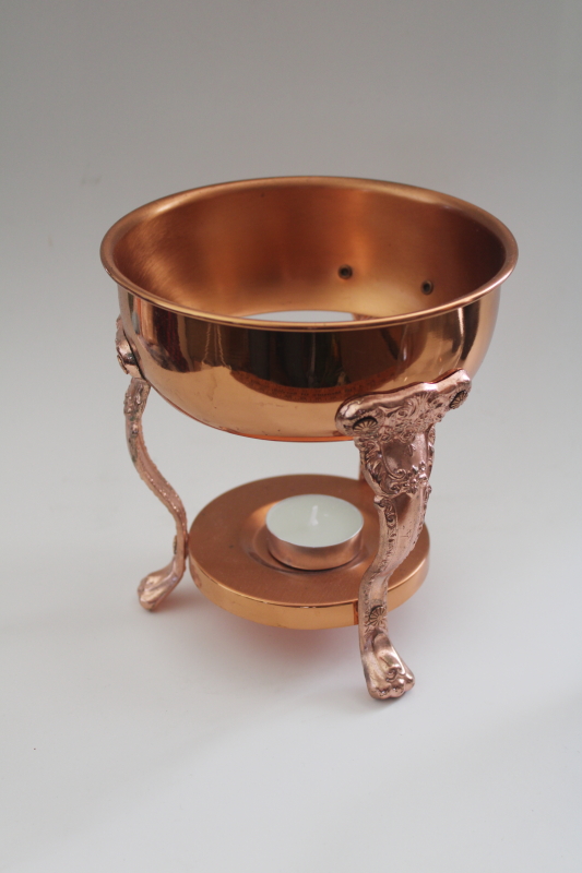 photo of vintage coffee carafe w/ copper plated stand, candle warmer w/ Corning glass pitcher  #6