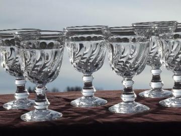 catalog photo of vintage colony Fostoria glass wine glasses, set of 6