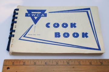 catalog photo of vintage community cookbook Mason City Iowa YWCA club members favorite recipes 