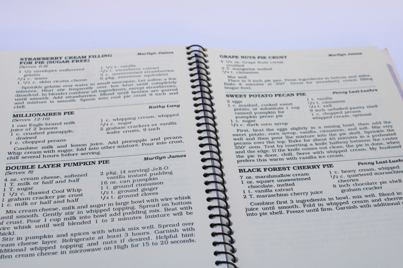 photo of vintage community cookbooks Ripon Wisconsin, church cook book & recipes from Ripon Women's Club #4