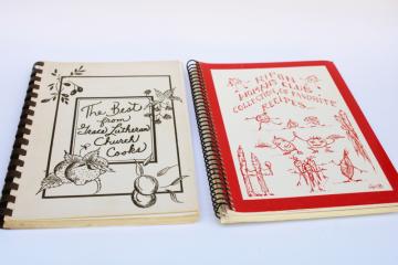 catalog photo of vintage community cookbooks Ripon Wisconsin, church cook book & recipes from Ripon Women's Club 