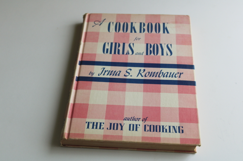 photo of vintage cookbook for girls and boys, Joy of Cooking author kids recipes pink gingham cover!  #1