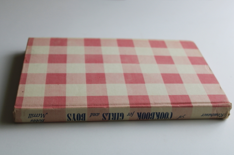 photo of vintage cookbook for girls and boys, Joy of Cooking author kids recipes pink gingham cover!  #9