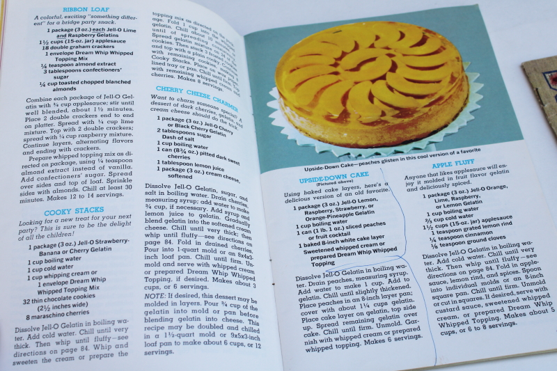 photo of vintage cookbooks, Joys of Jello & Knox Gelatin Salads, Desserts, Pies, Candies  #2