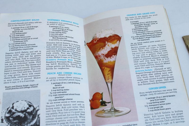 photo of vintage cookbooks, Joys of Jello & Knox Gelatin Salads, Desserts, Pies, Candies  #3